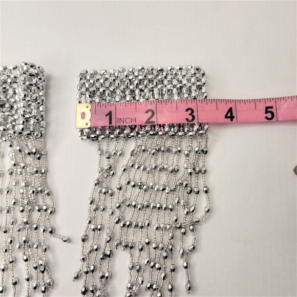 Wrist Bracelet Silver Arm Cuff Stretchy Wrist Bracelet- Belly Dance or Parties - Picture 8 of 8